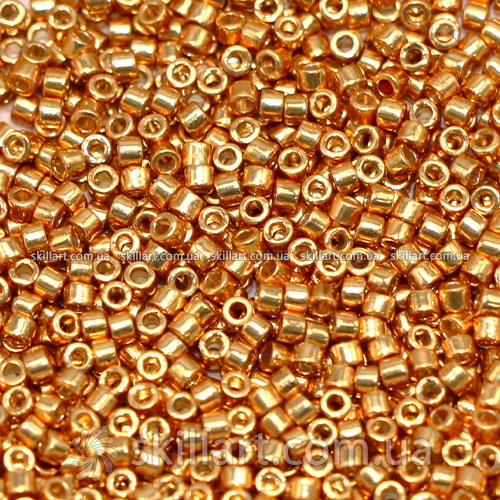 Бисер DB-1833 Miyuki Delica Beads 11/0 (металлизированный, красно-золотой)